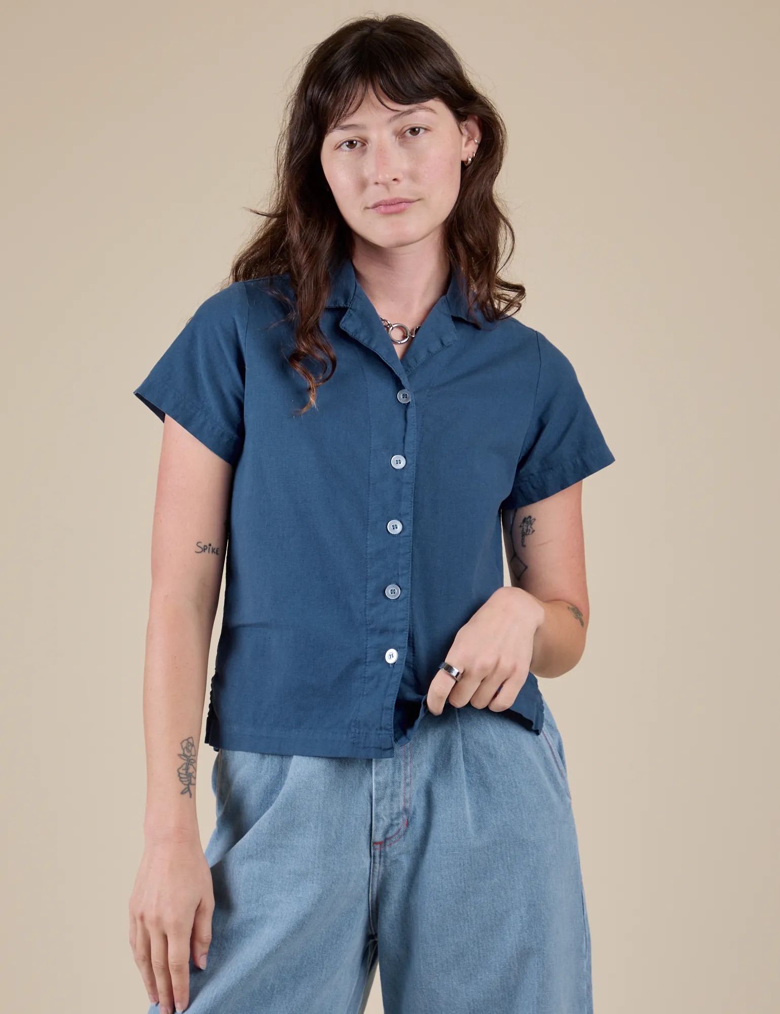 Pantry Button-Up - French Blue sold by Big Bud Press product image thumbnail 4
