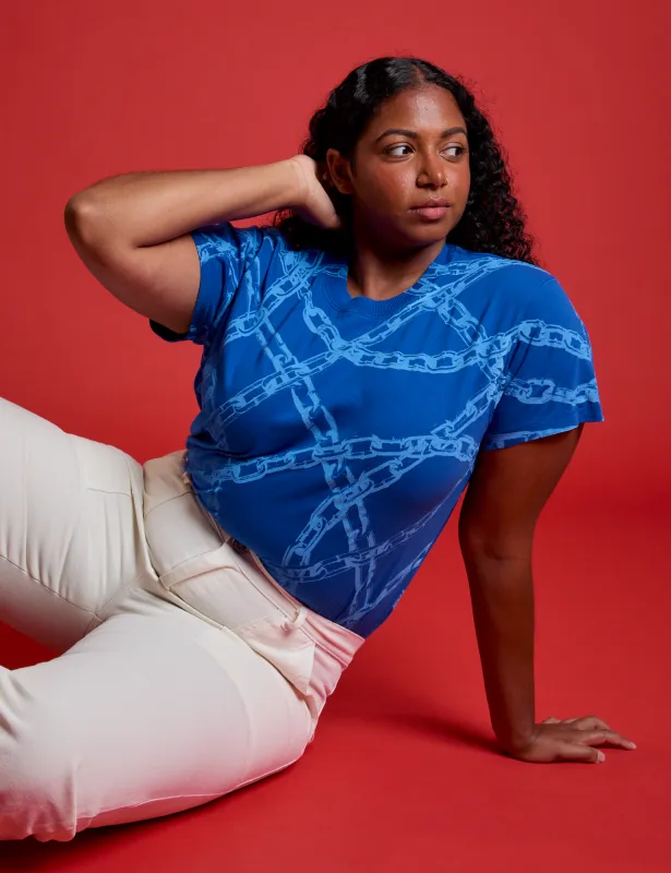 Chain Link Vintage Tee - Royal Blue sold by Big Bud Press