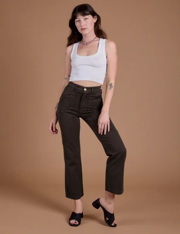 Organic Work Pants - Espresso Brown sold by Big Bud Press