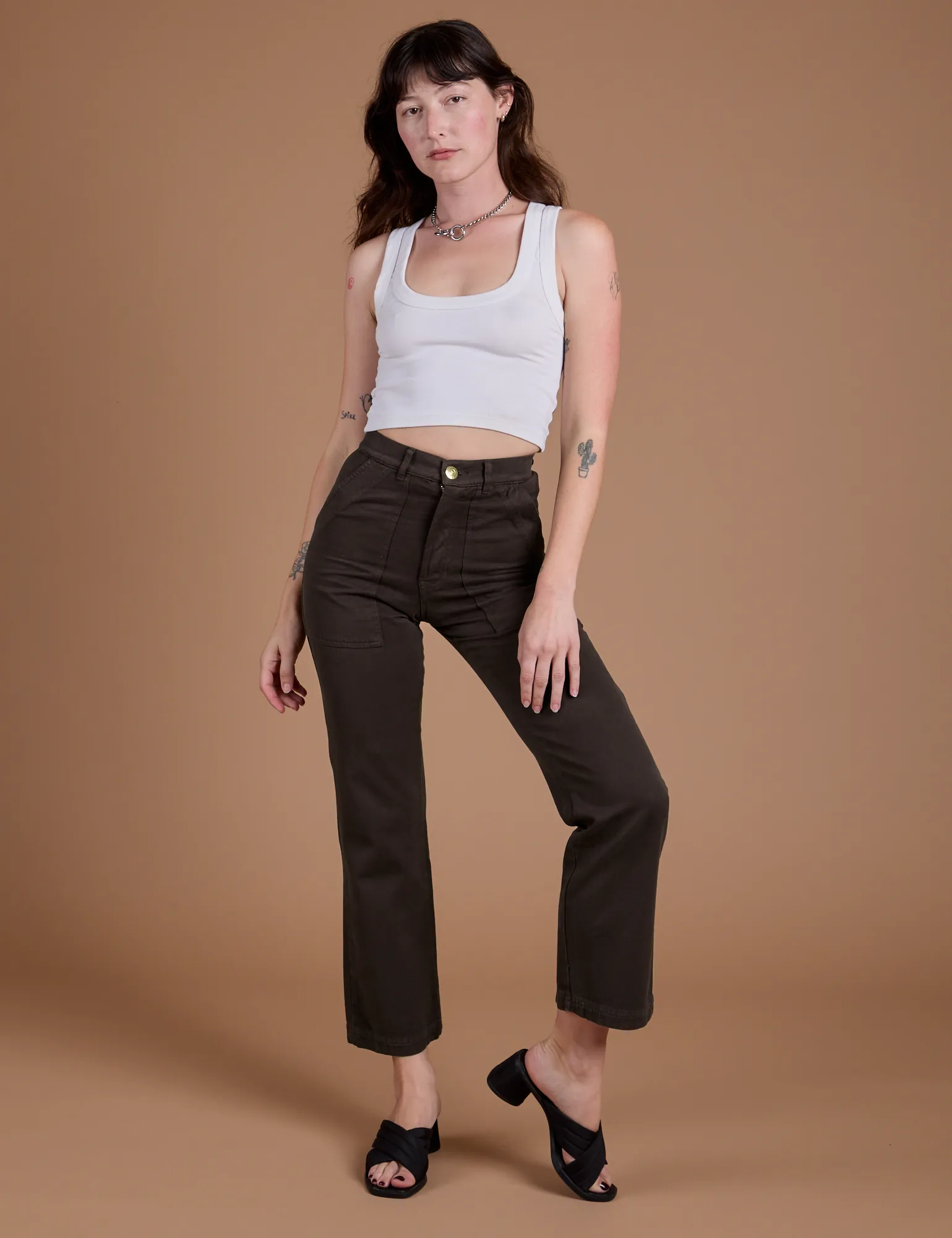 Organic Work Pants - Espresso Brown sold by Big Bud Press