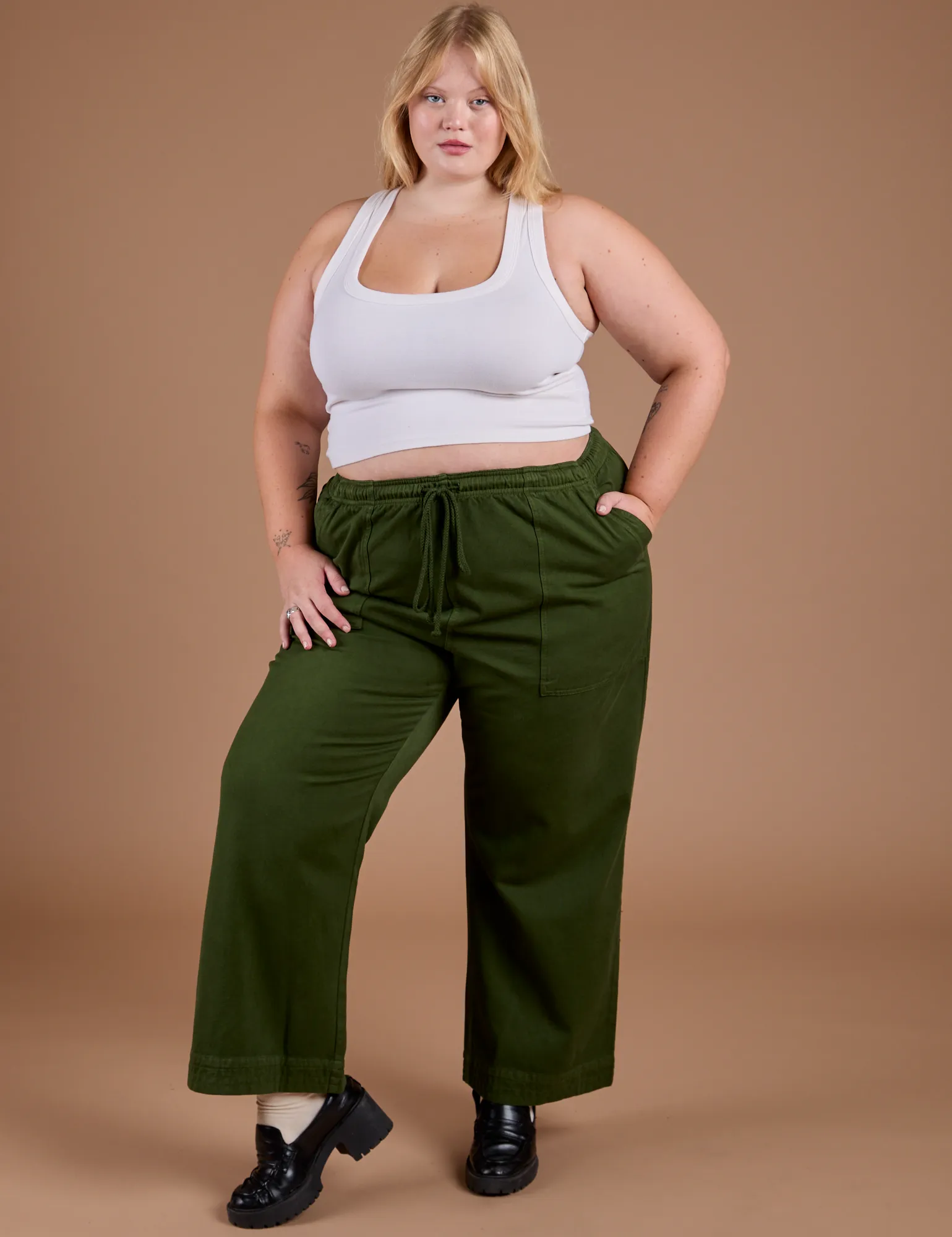 Organic Action Pants - Evergreen sold by Big Bud Press