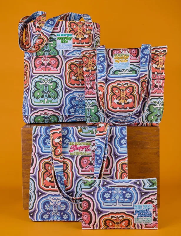 Butterfly Kaleidoscope Printed Bags *FINAL SALE* sold by Big Bud Press