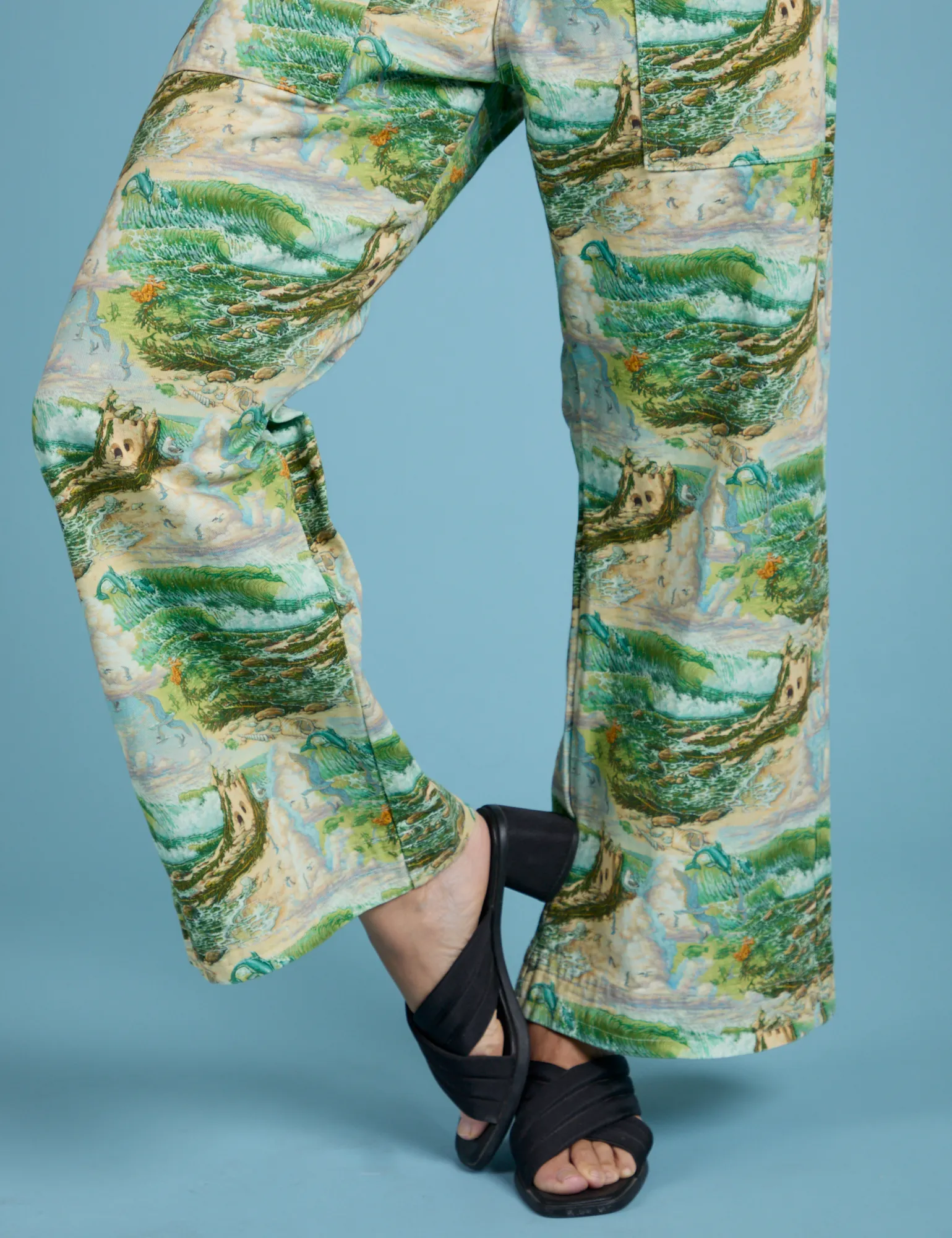 Printed Action Pants - Ocean & Sky *FINAL SALE* sold by Big Bud Press product image thumbnail 4