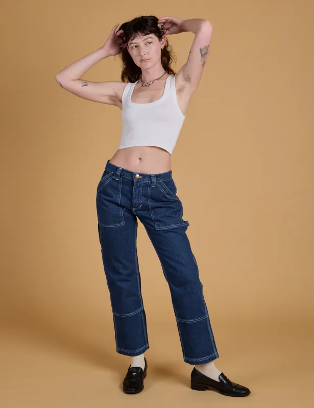 Mid-Rise Carpenter Jeans - Dark Wash made by Big Bud Press