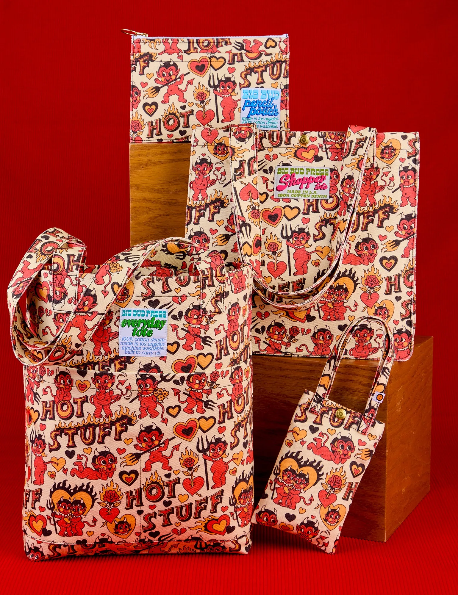 Hot Stuff Printed Bags sold by Big Bud Press