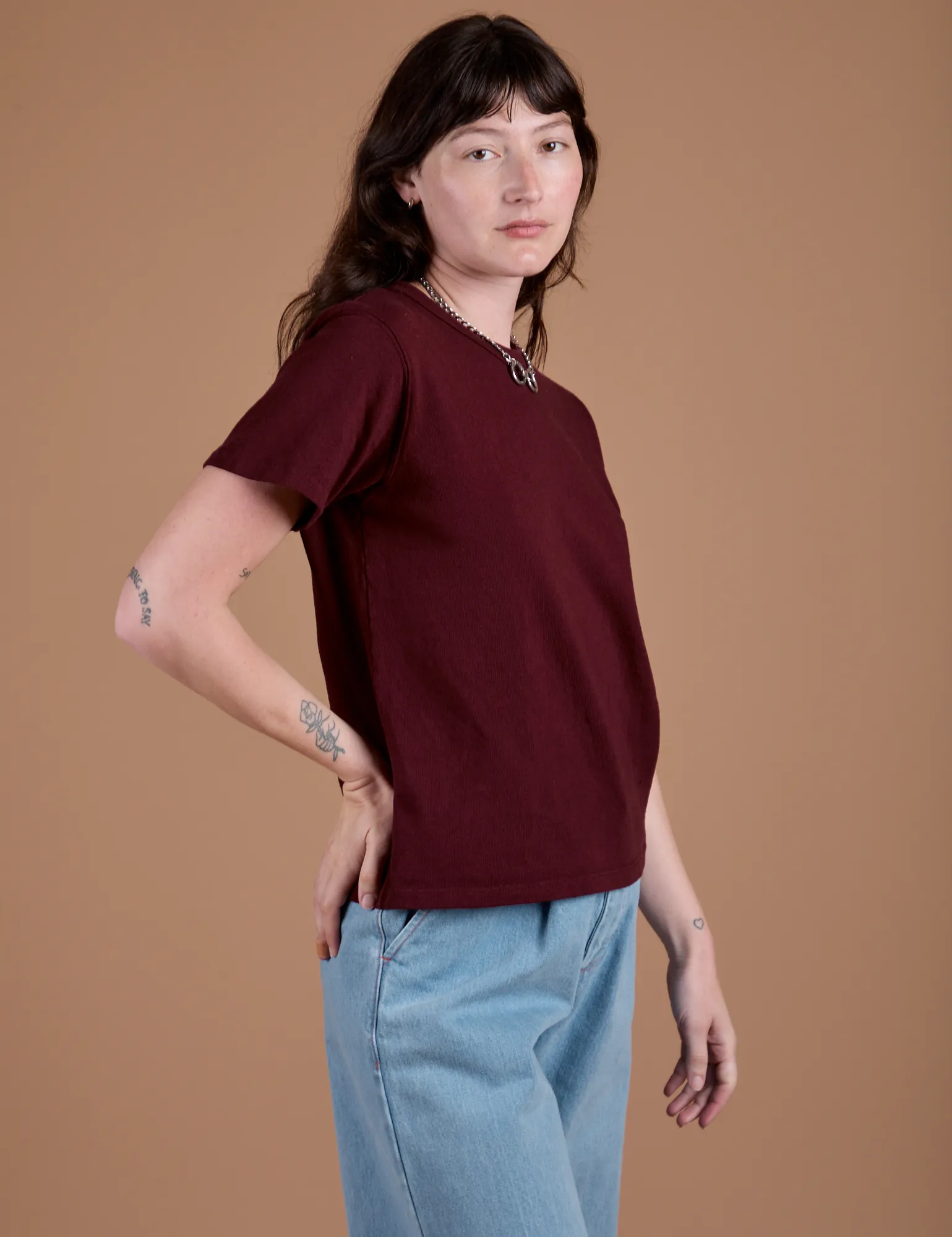 Burly Tee - Red Wine sold by Big Bud Press product image thumbnail 5