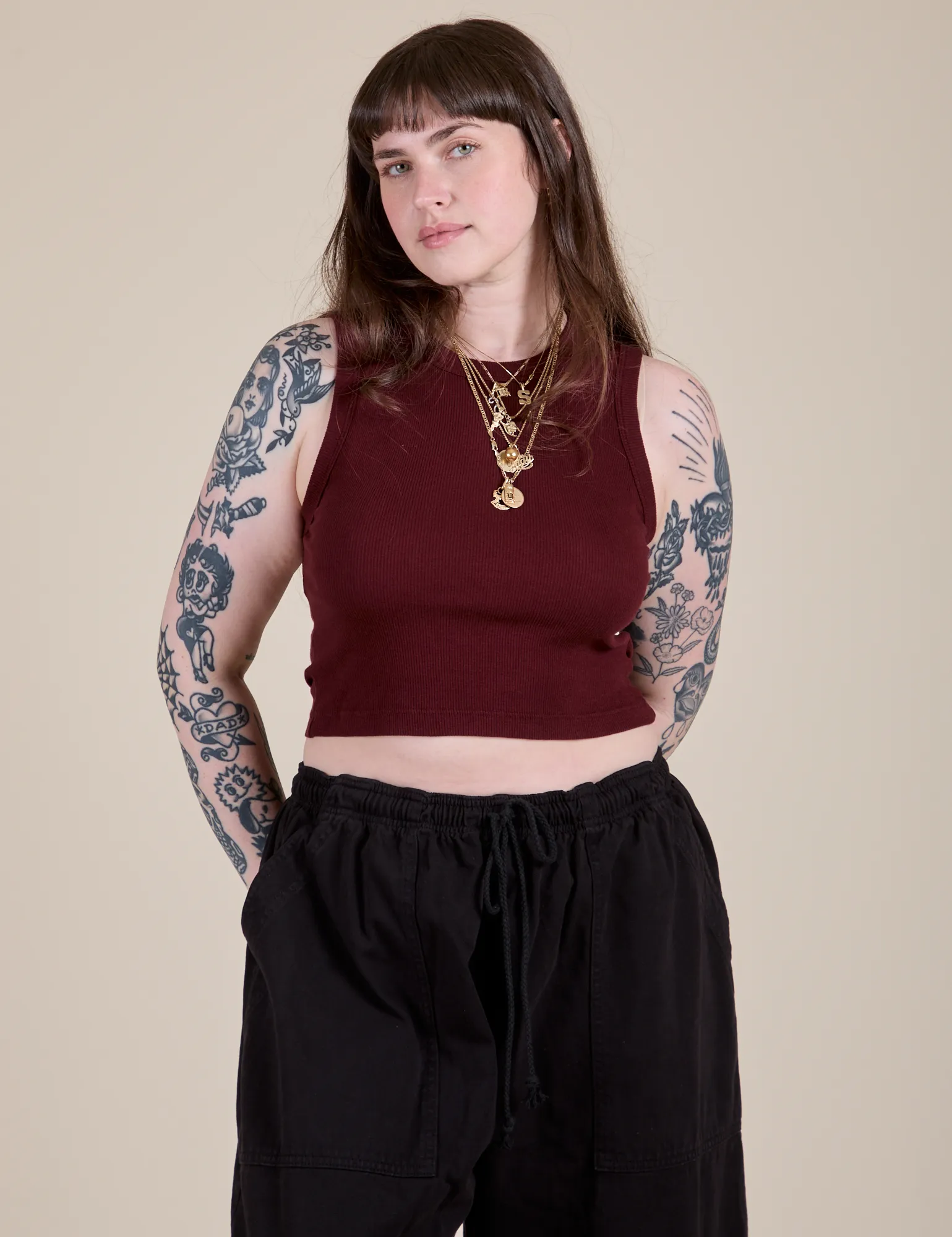 Muscle Tee - Red Wine sold by Big Bud Press