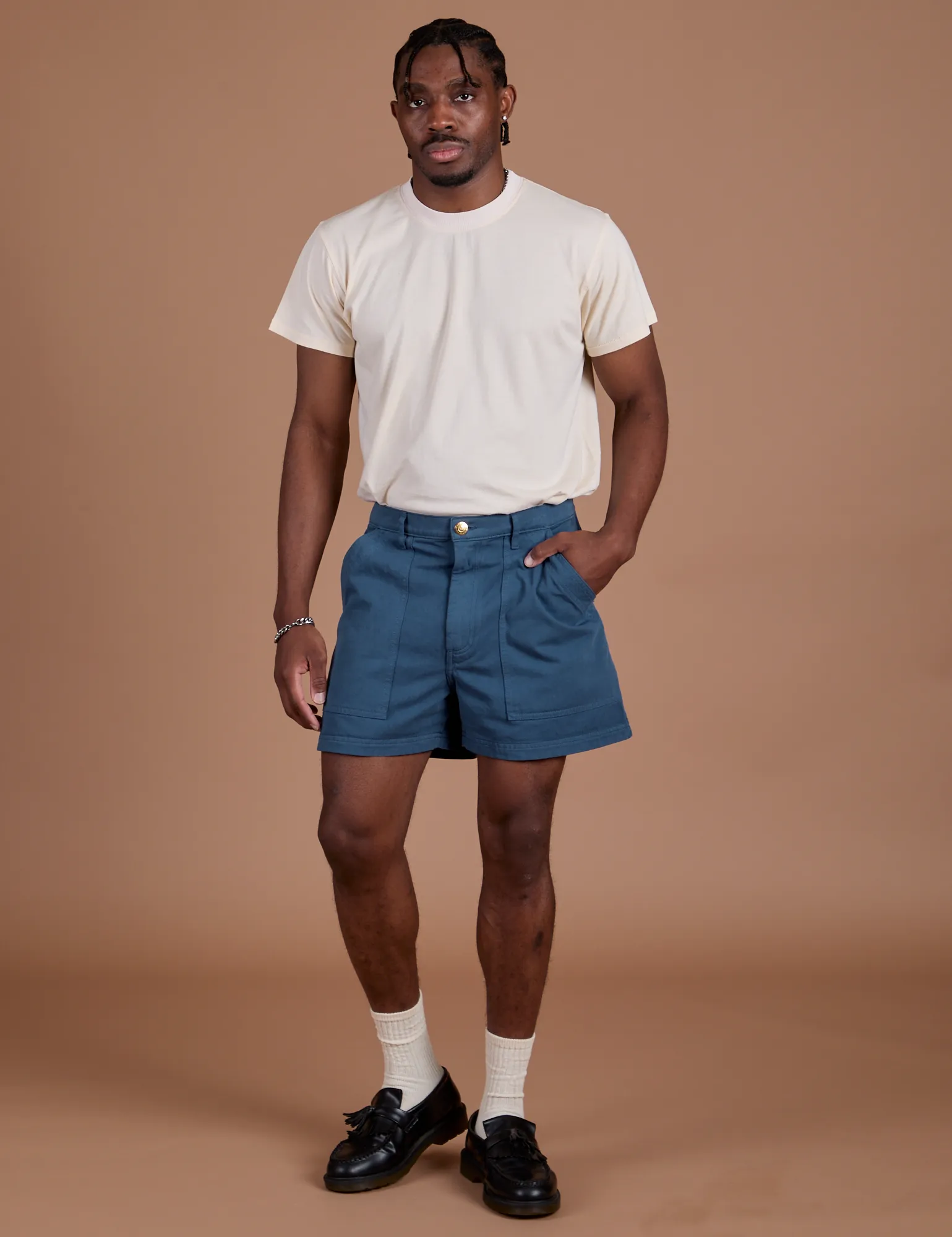 Classic Work Shorts - French Blue sold by Big Bud Press