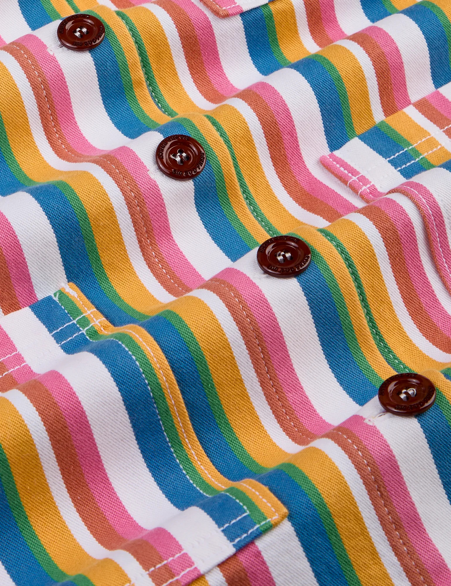 Stripe Work Jacket - Rainbow Stripe sold by Big Bud Press product image thumbnail 2