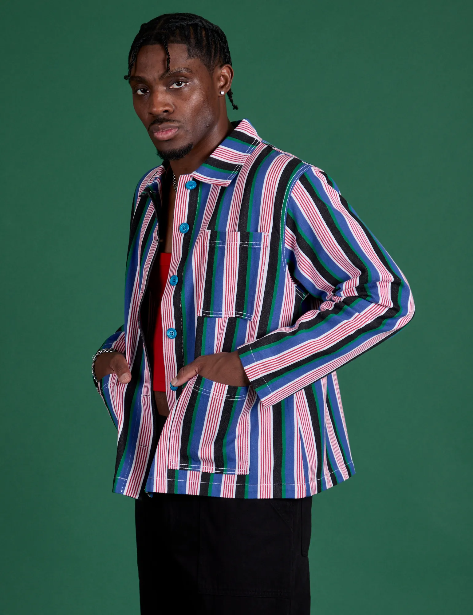 Stripe Work Jacket - Pacific Stripe sold by Big Bud Press product image thumbnail 5