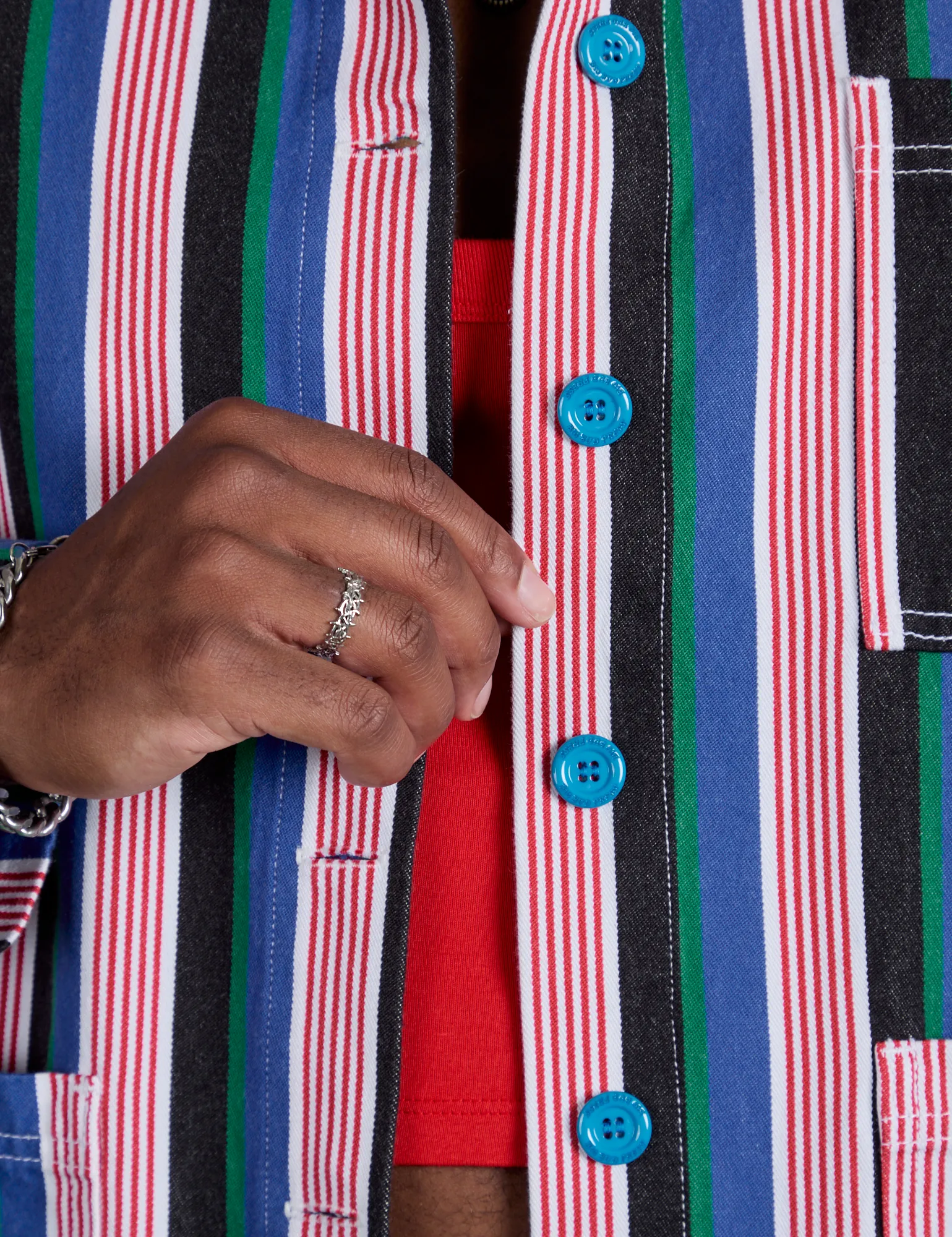 Stripe Work Jacket - Pacific Stripe sold by Big Bud Press product image thumbnail 4