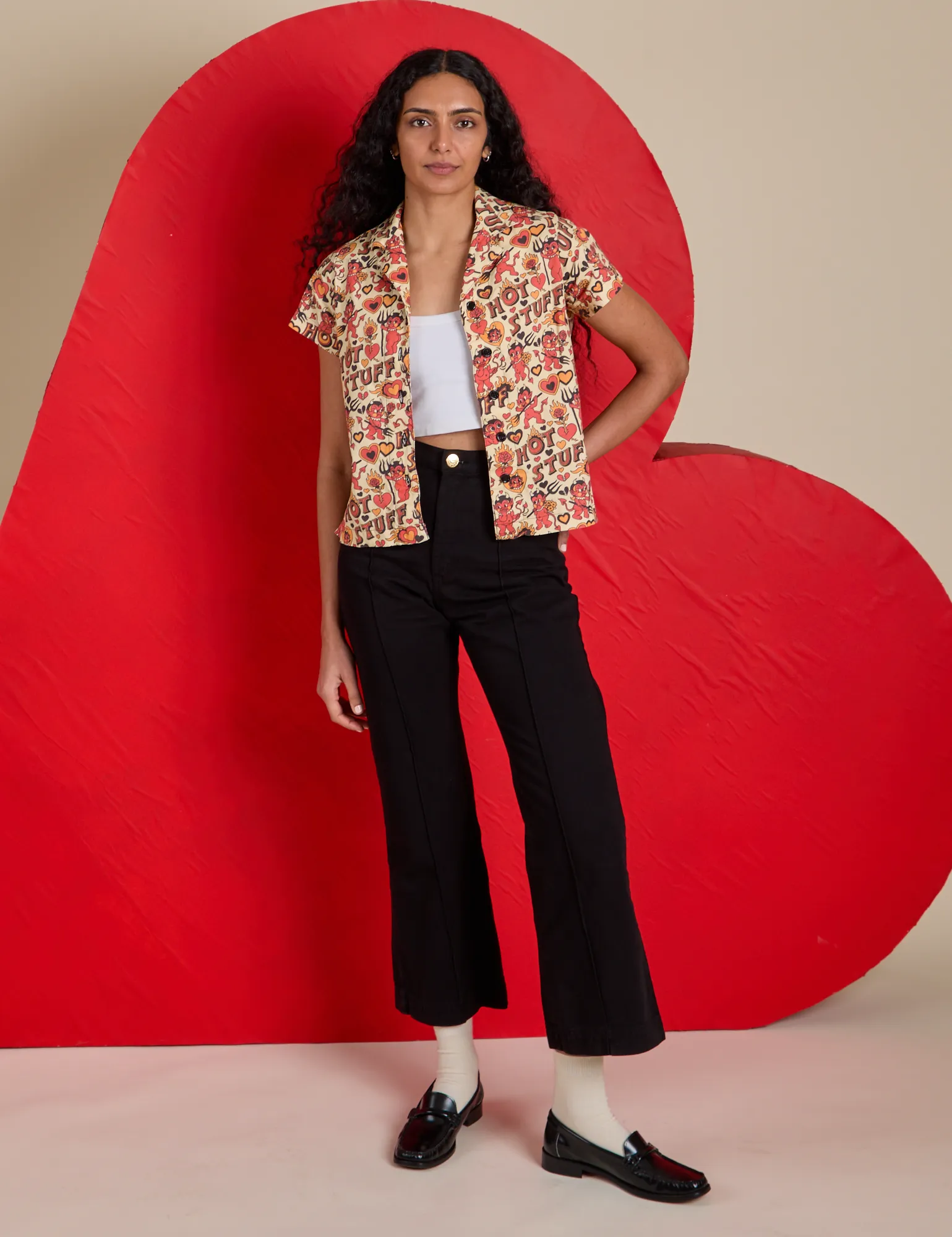 Hot Stuff Print Pantry Button-Up *FINAL SALE* sold by Big Bud Press product image thumbnail 5