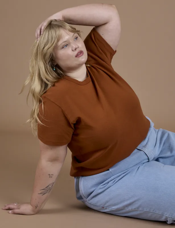 Burly Tee - Burnt Terracotta made by Big Bud Press