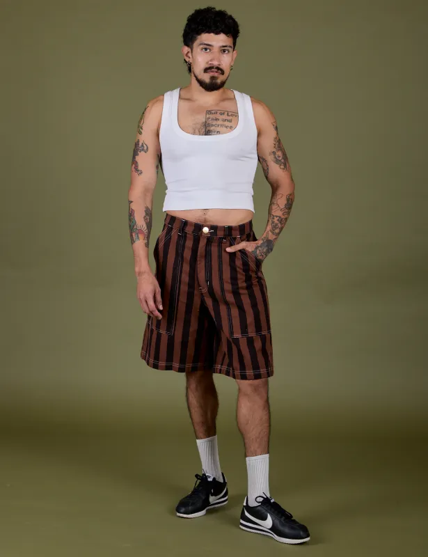 Longline Work Shorts - Fudgesicle Brown made by Big Bud Press