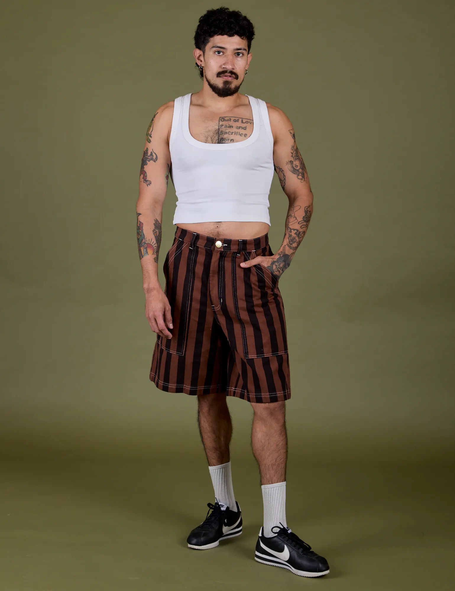 Longline Work Shorts - Fudgesicle Brown sold by Big Bud Press