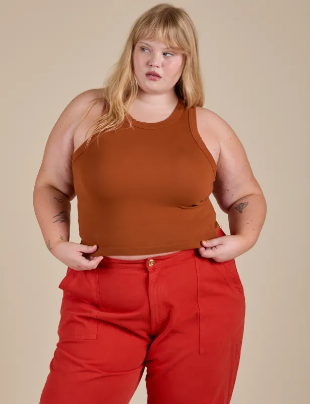 Racerback Tank - Burnt Terracotta made by Big Bud Press