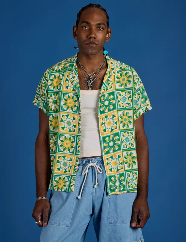 Spring Quilt Print Pantry Button-Up made by Big Bud Press