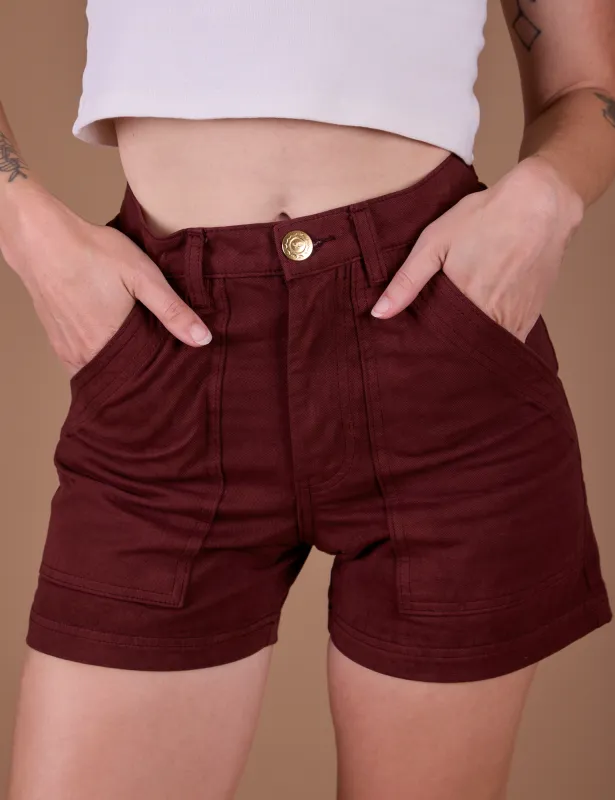 Classic Work Shorts - Red Wine made by Big Bud Press