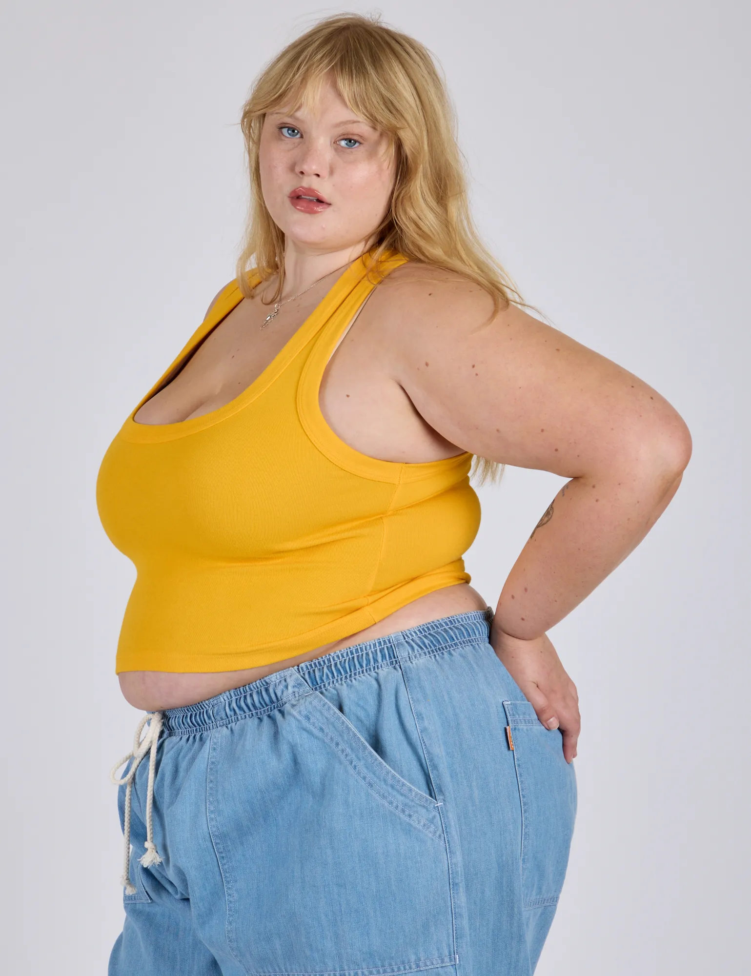 Cropped Tank Top - Sunshine Yellow sold by Big Bud Press product image thumbnail 3