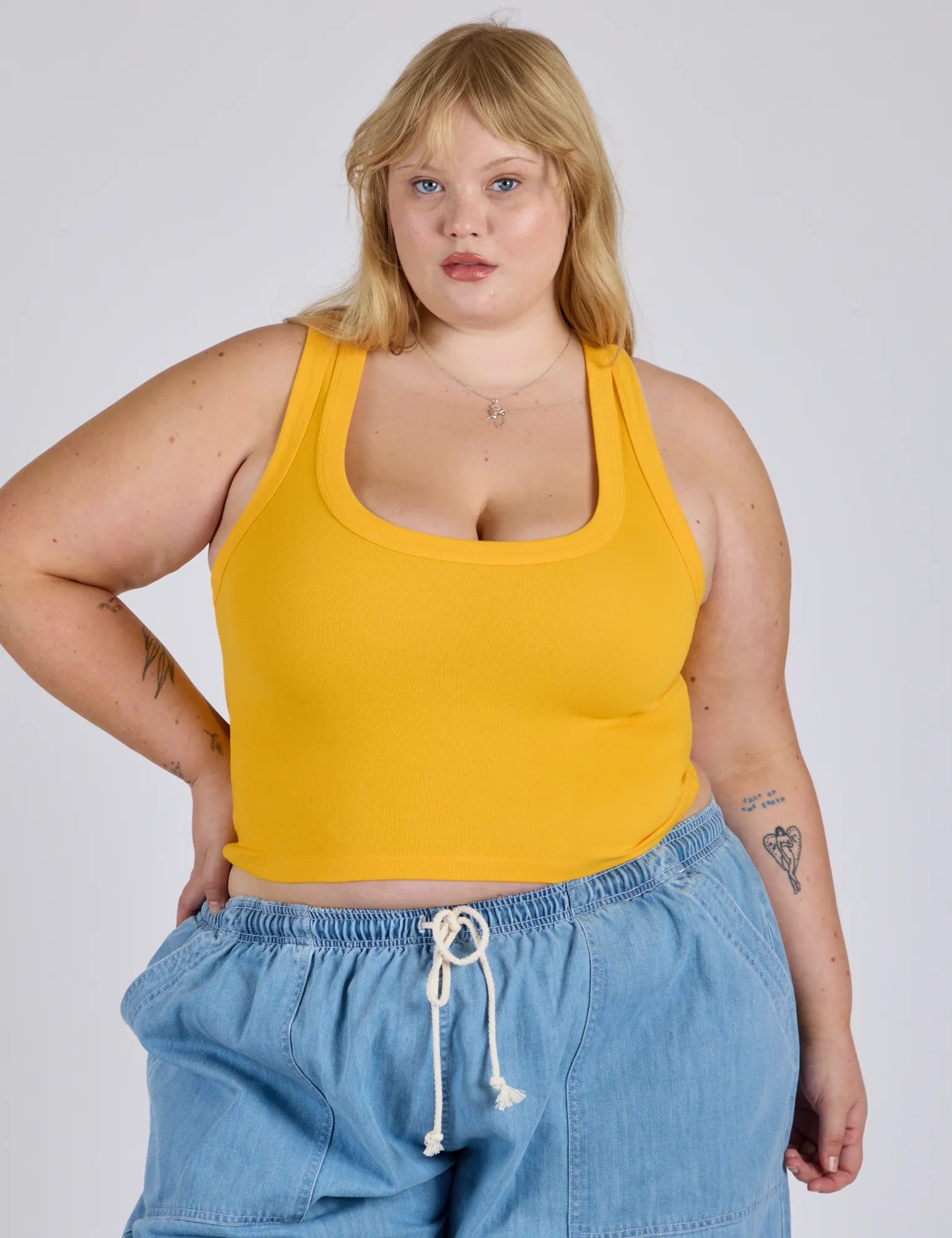 Cropped Tank Top - Sunshine Yellow sold by Big Bud Press