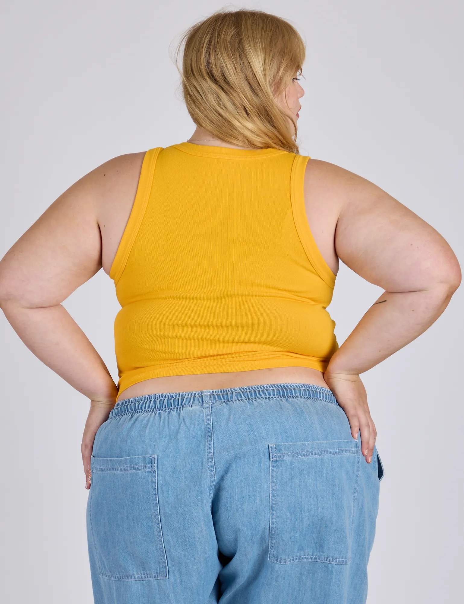 Cropped Tank Top - Sunshine Yellow sold by Big Bud Press product image thumbnail 5