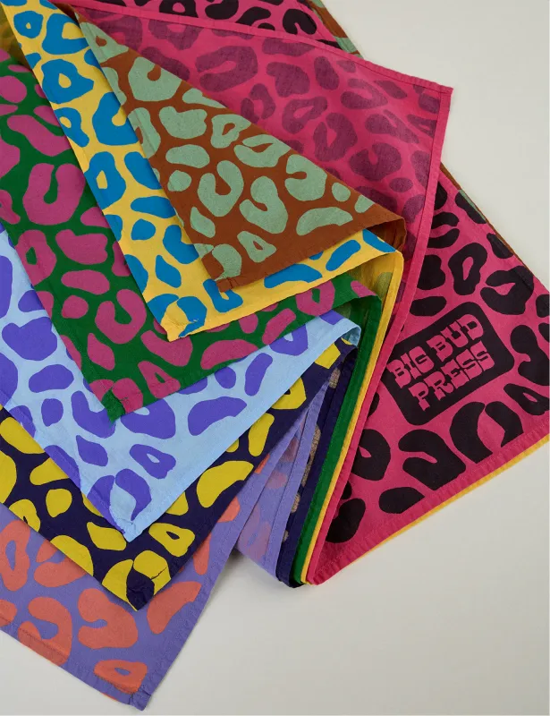 Leopard Bandana made by Big Bud Press