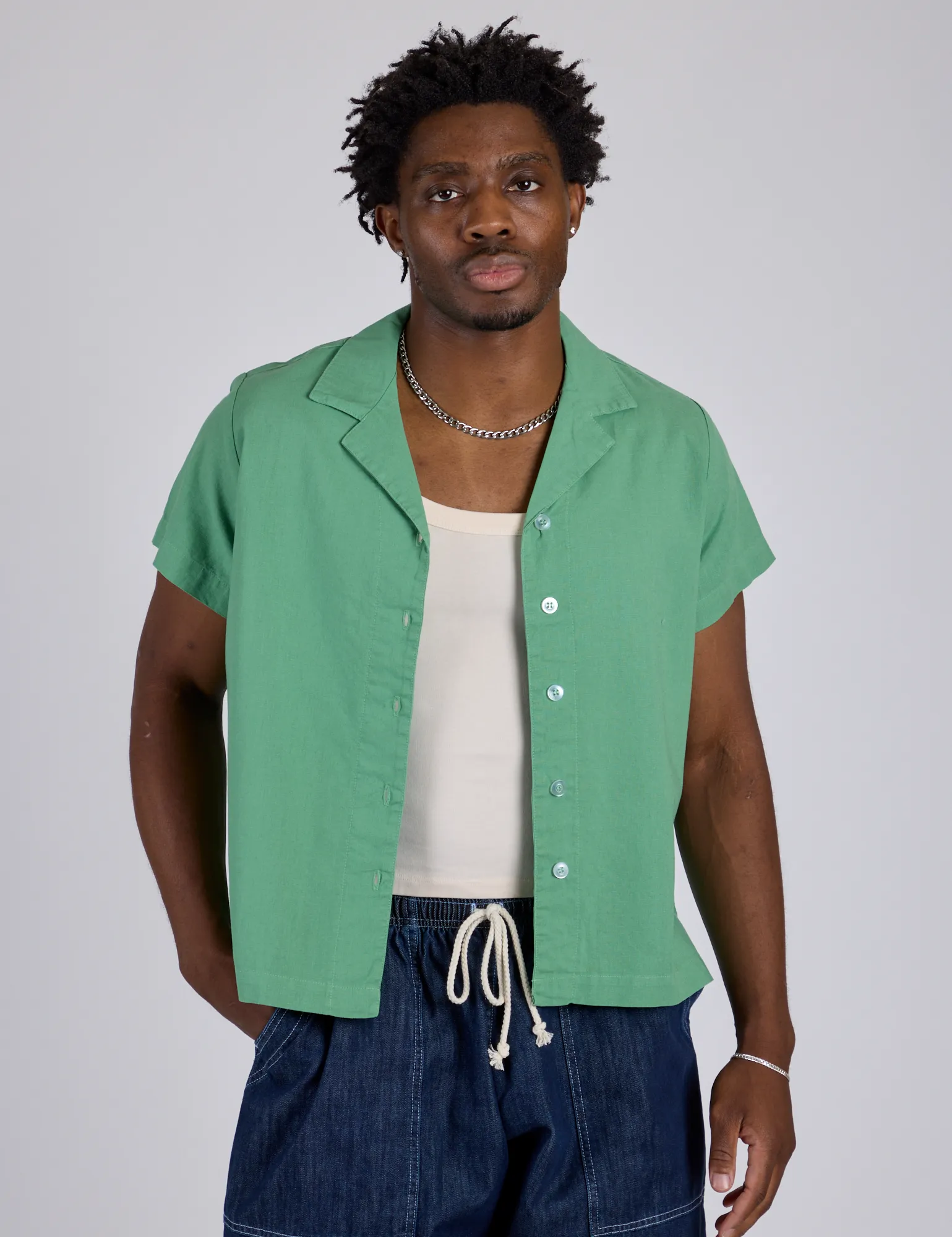 Pantry Button-Up - Seafoam Green *FINAL SALE* sold by Big Bud Press product image thumbnail 5
