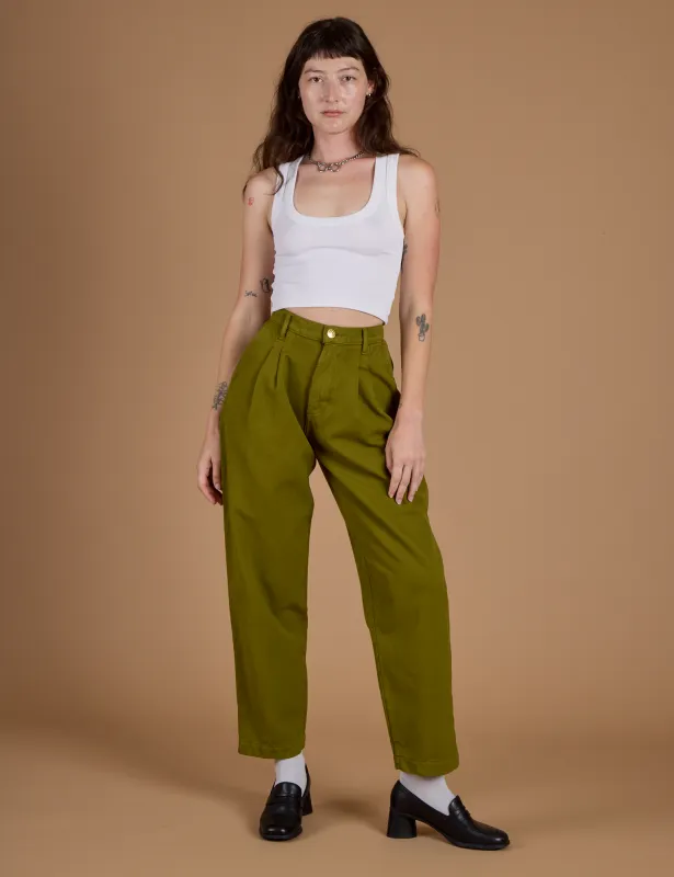 Heritage Trousers - Olive Green made by Big Bud Press