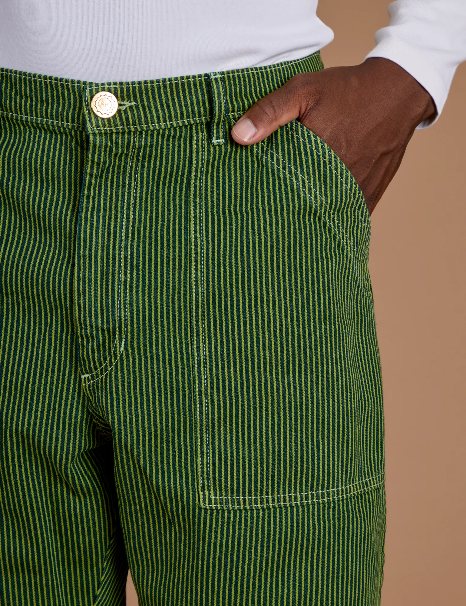 Railroad Denim Work Pants - Gross Green Overdye sold by Big Bud Press product image thumbnail 4