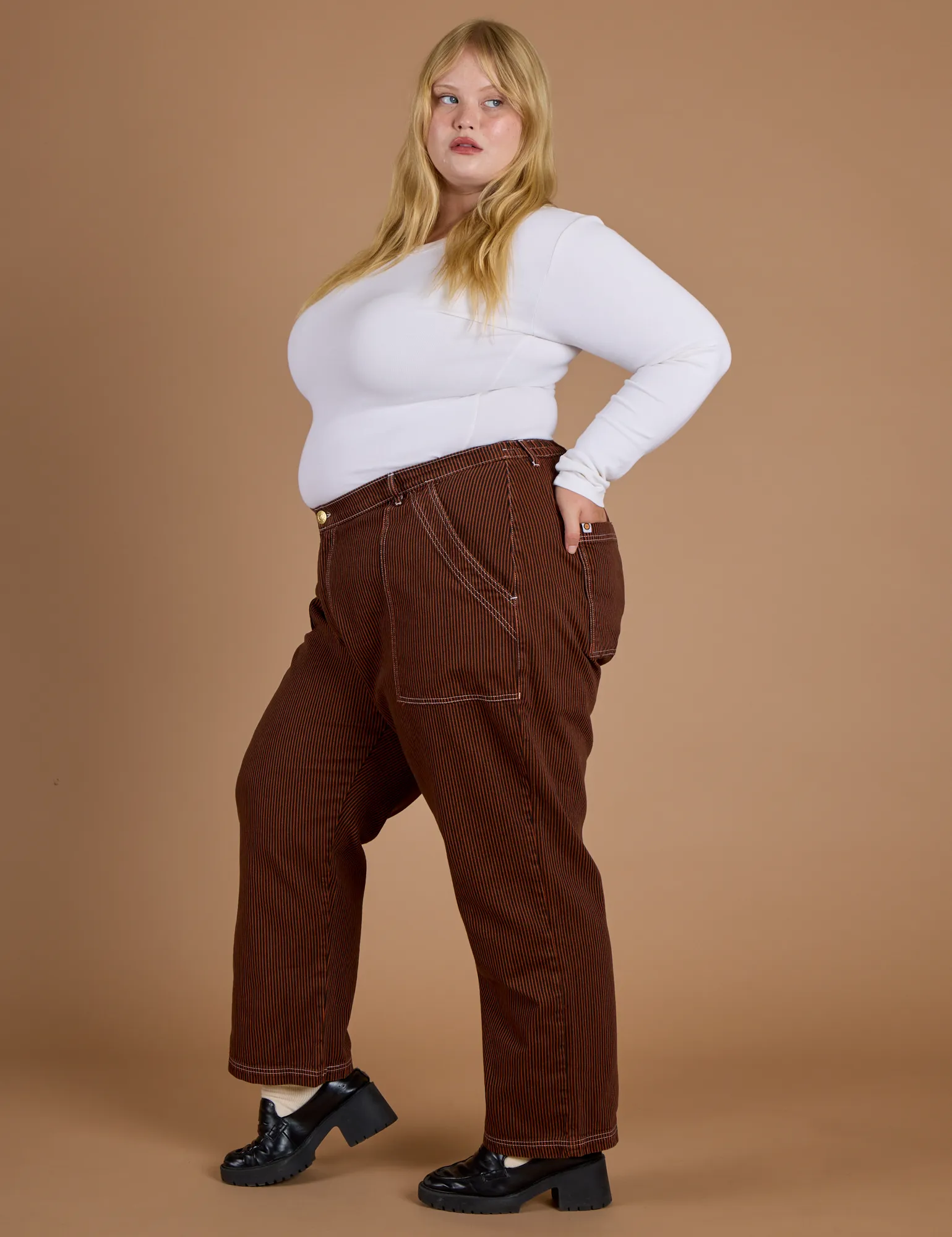 Railroad Denim Work Pants - Burnt Terracotta Overdye sold by Big Bud Press product image thumbnail 5