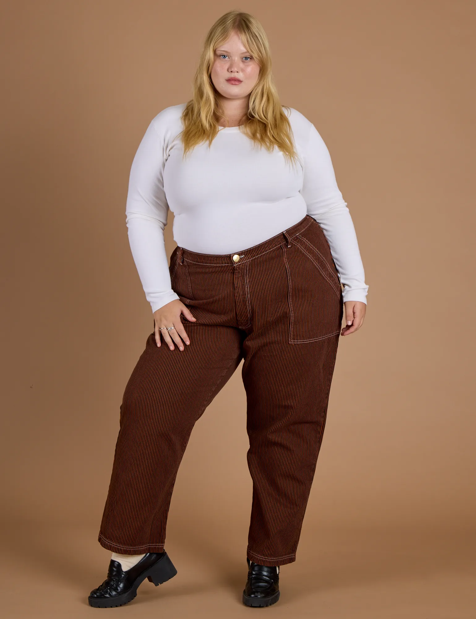 Railroad Denim Work Pants - Burnt Terracotta Overdye sold by Big Bud Press product image thumbnail 3