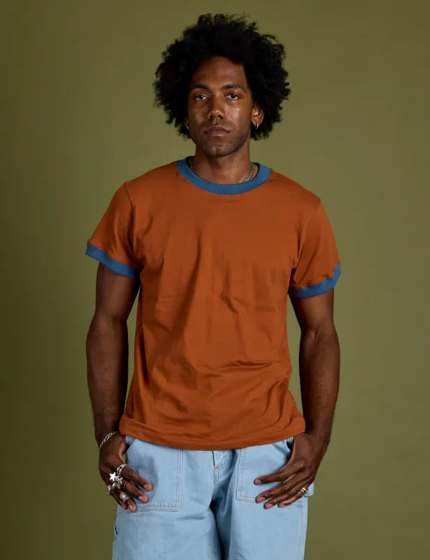 Vintage Ringer Tee - Burnt Terracotta made by Big Bud Press