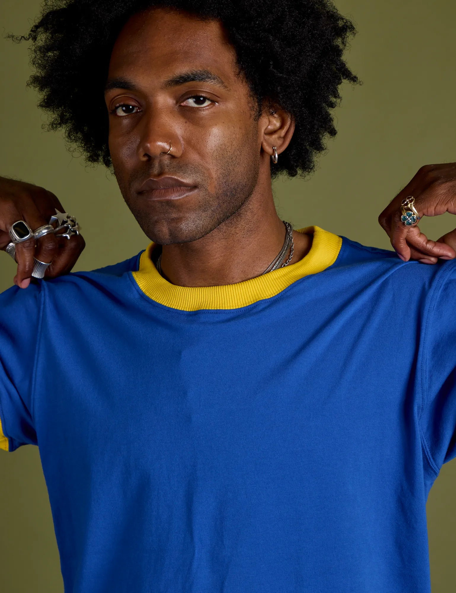 Vintage Ringer Tee - Royal Blue *FINAL SALE* sold by Big Bud Press product image thumbnail 4