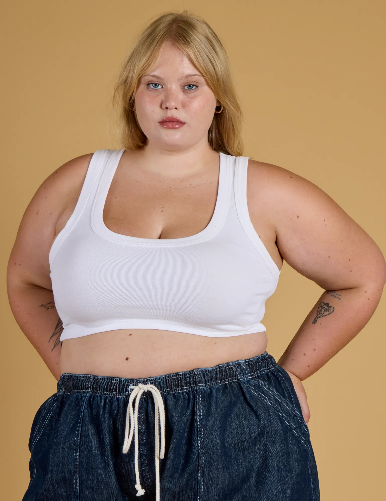 Mini Crop Tank - Vintage Tee White sold by Big Bud Press product image thumbnail 3