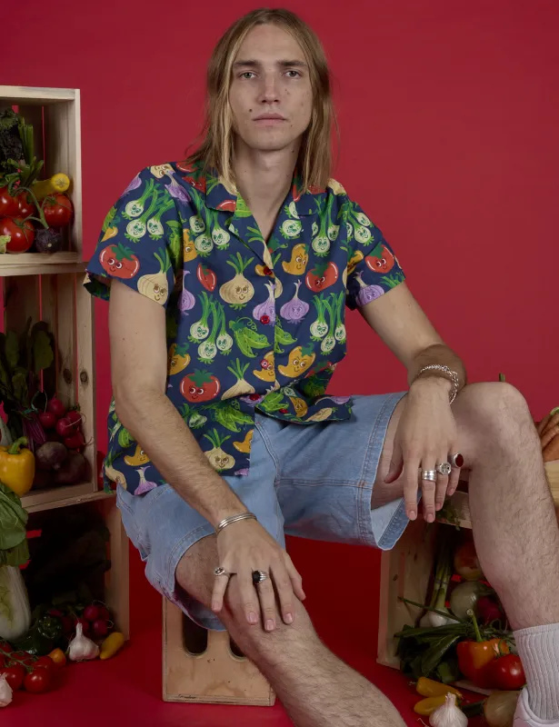 Veggie Village Pantry Button-Up made by Big Bud Press