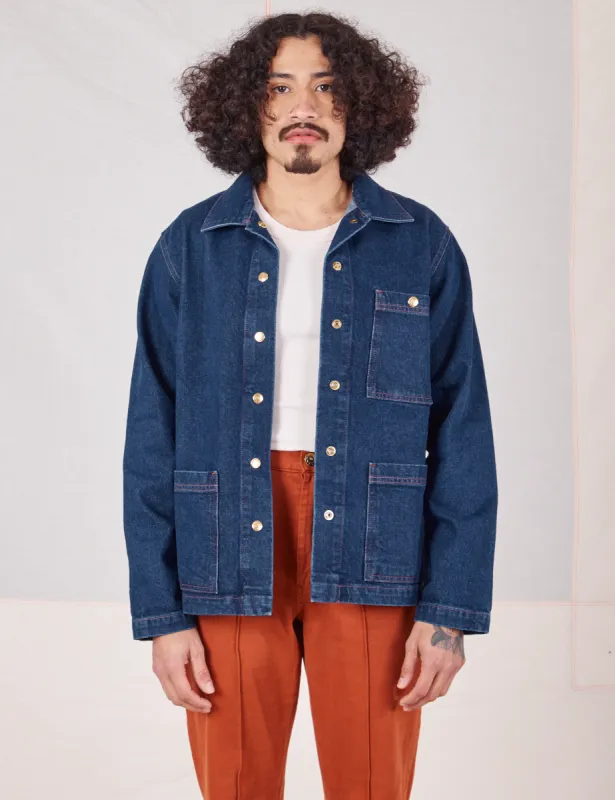Indigo Denim Work Jacket - Dark Wash sold by Big Bud Press