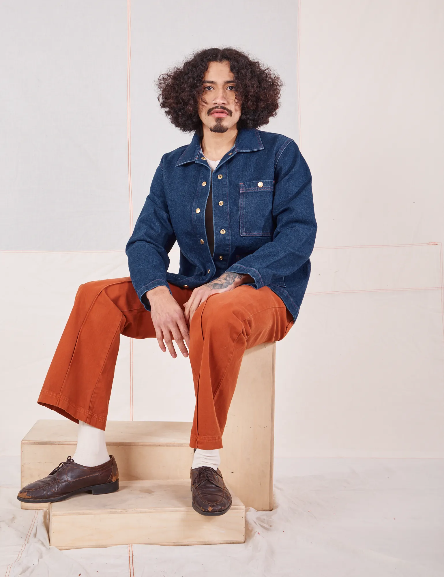 Indigo Denim Work Jacket - Dark Wash sold by Big Bud Press product image thumbnail 4