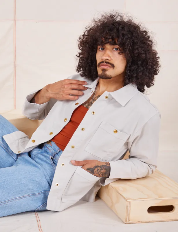 Denim Work Jacket - Dishwater White sold by Big Bud Press