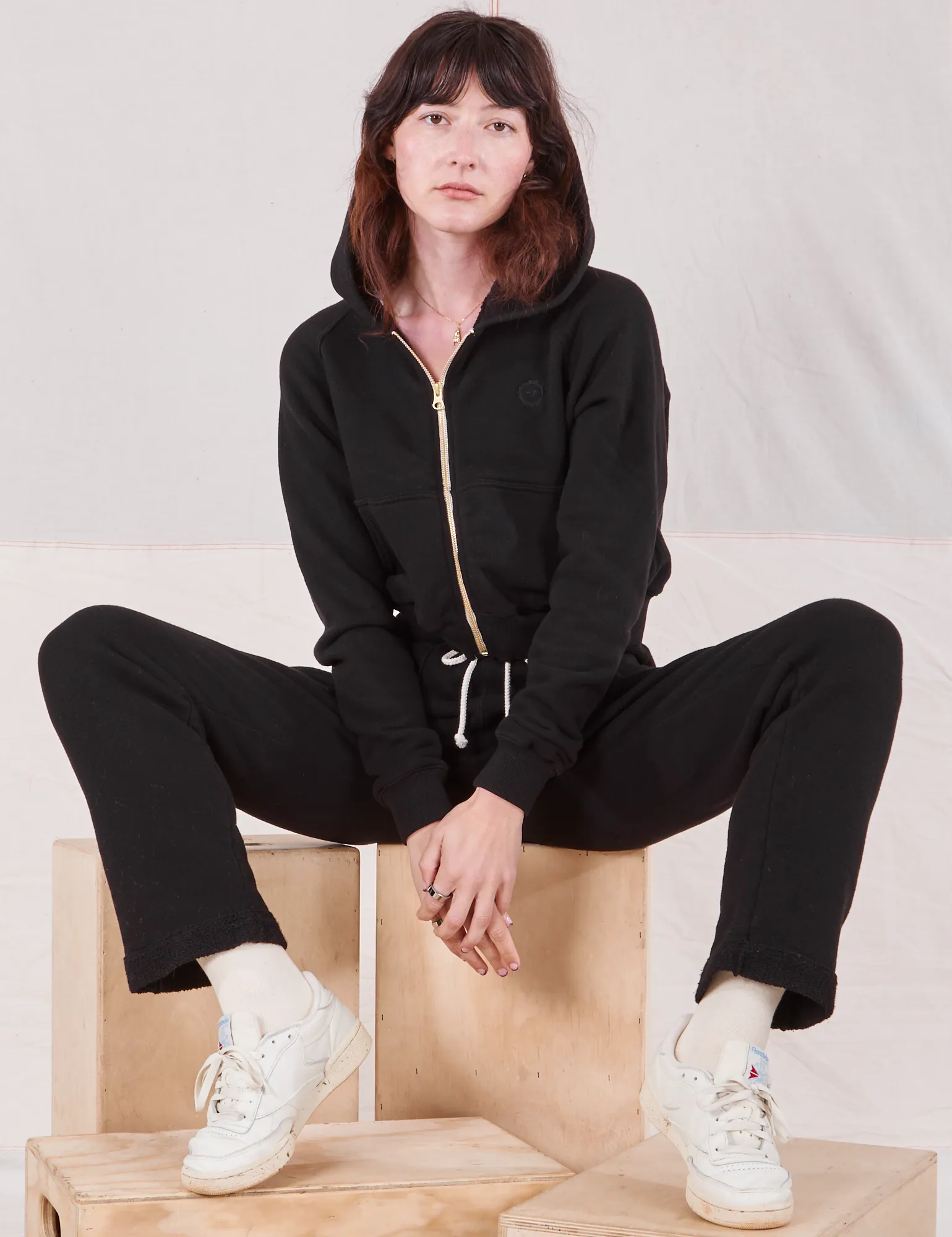 Cropped Zip Hoodie - Basic Black sold by Big Bud Press