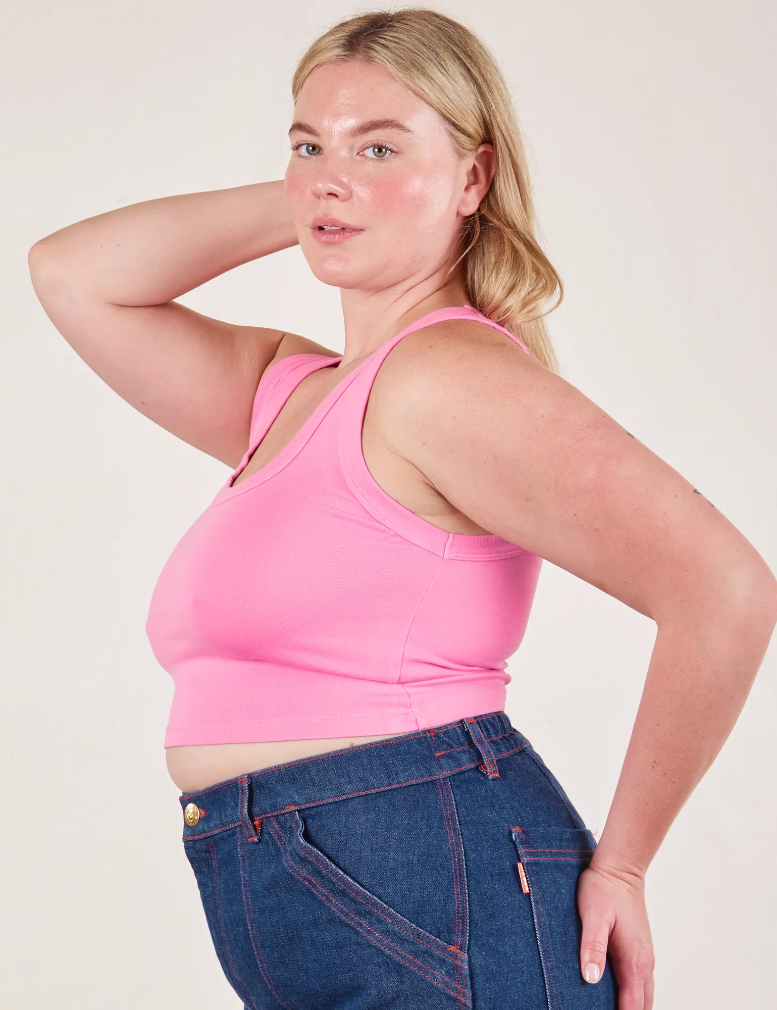 Cropped Tank Top - Bubblegum Pink sold by Big Bud Press product image thumbnail 5