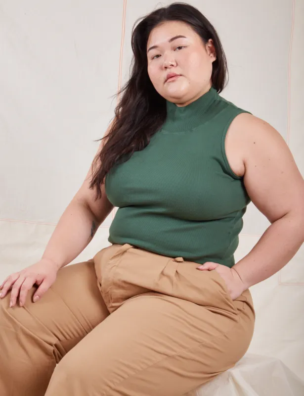 Sleeveless Essential Turtleneck - Dark Emerald Green *FINAL SALE* sold by Big Bud Press