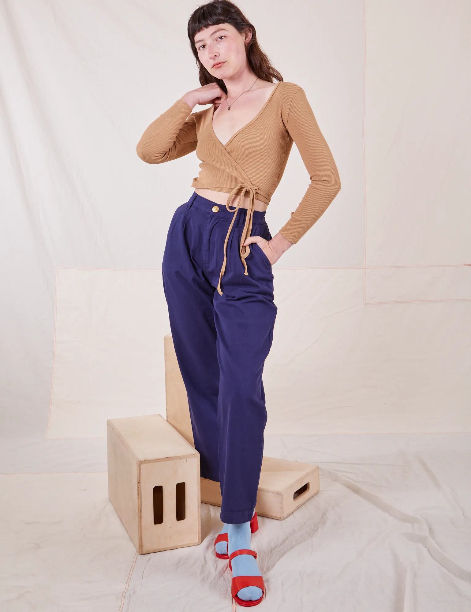 Wrap Top - Tan *FINAL SALE* sold by Big Bud Press product image thumbnail 5