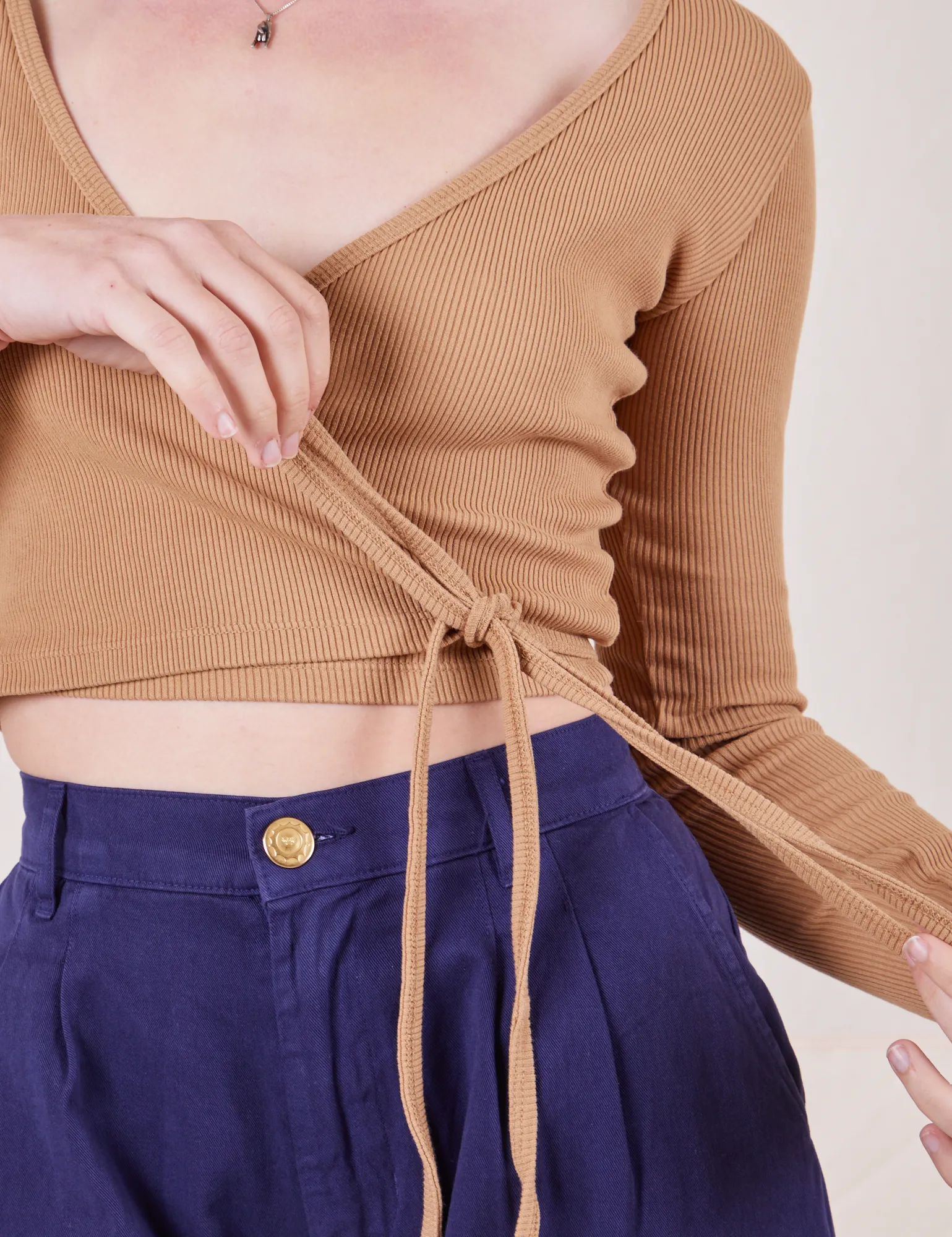 Wrap Top - Tan *FINAL SALE* sold by Big Bud Press product image thumbnail 4