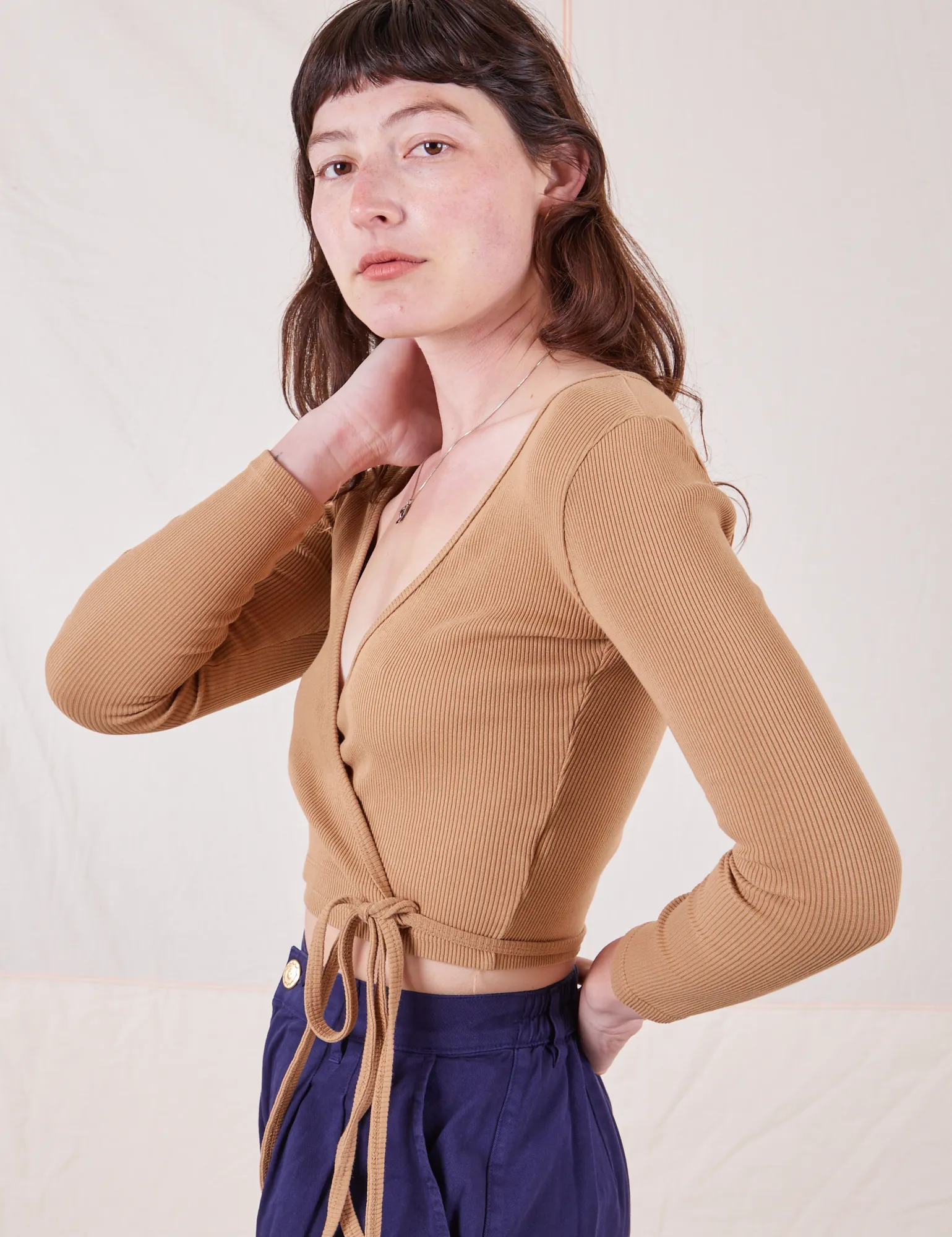 Wrap Top - Tan *FINAL SALE* sold by Big Bud Press product image thumbnail 3