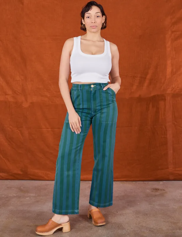 Overdye Stripe Work Pants - Blue/Green sold by Big Bud Press