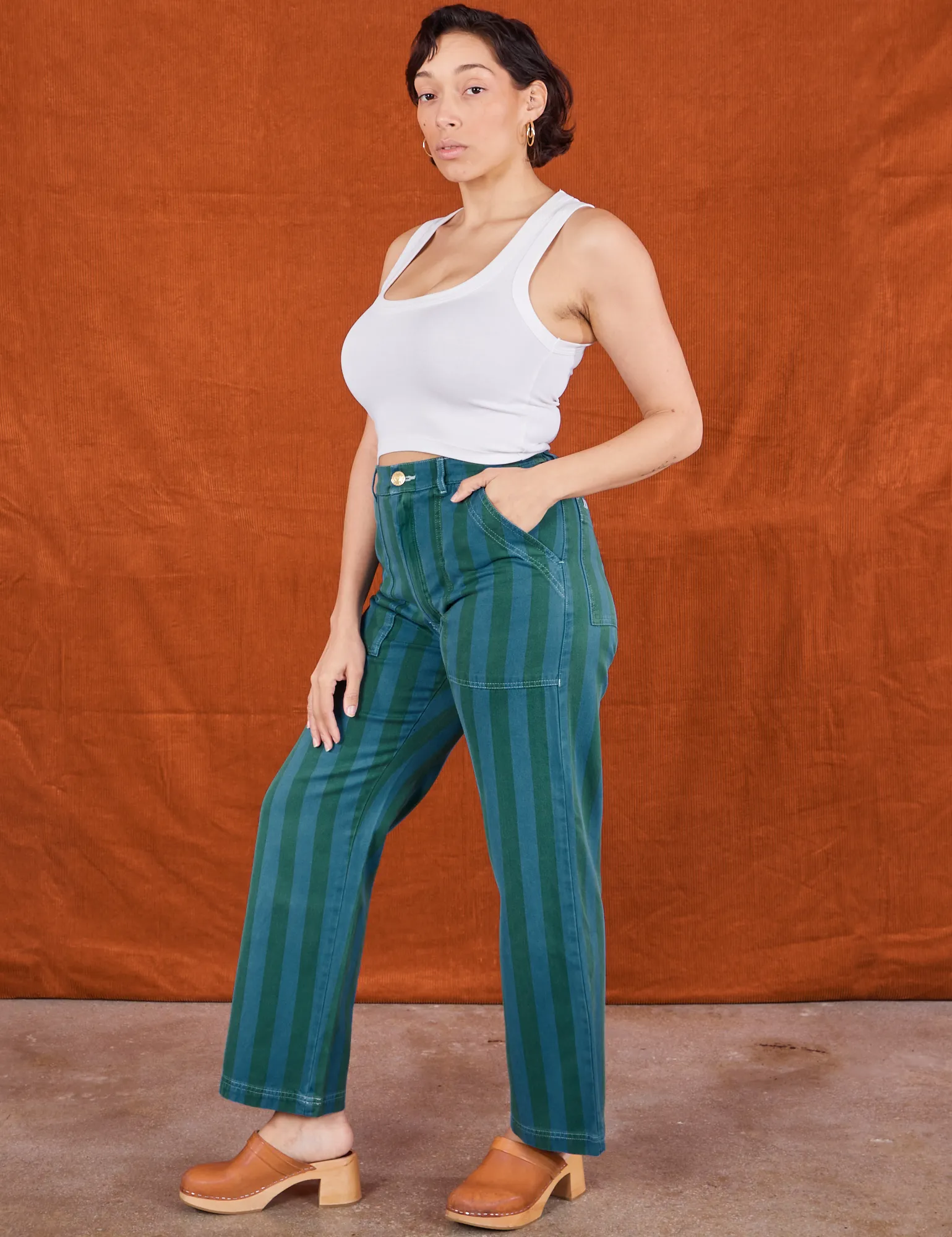 Overdye Stripe Work Pants - Blue/Green sold by Big Bud Press product image thumbnail 4