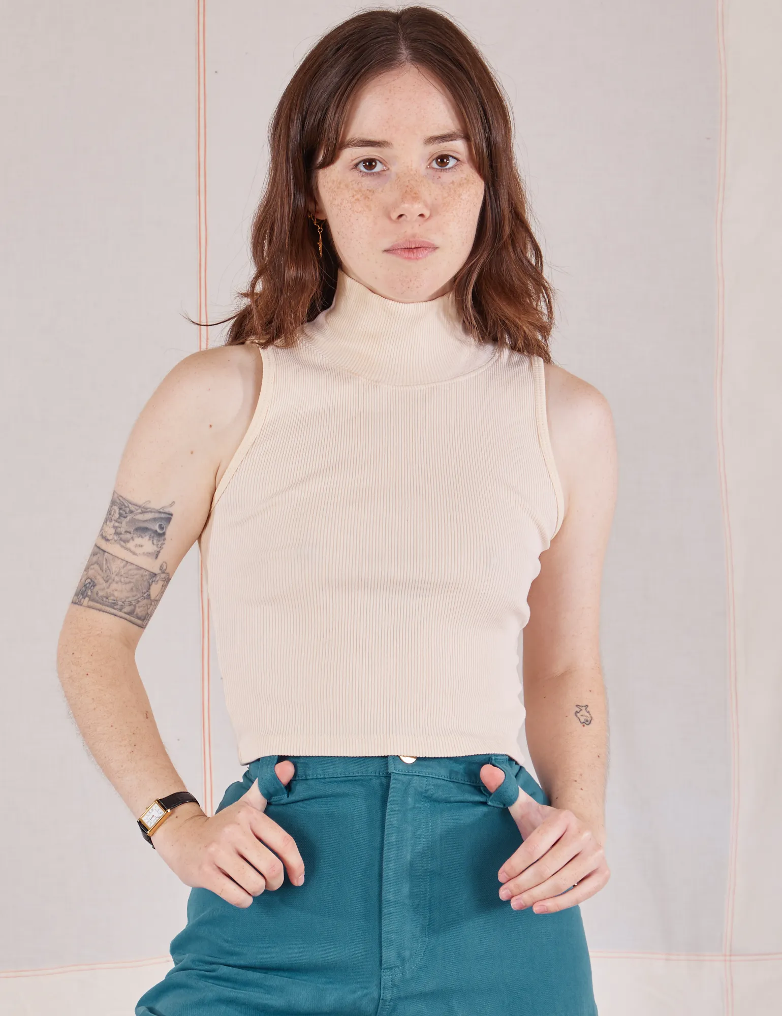 Sleeveless Essential Turtleneck - Vintage Tee Off-White sold by Big Bud Press product image thumbnail 3