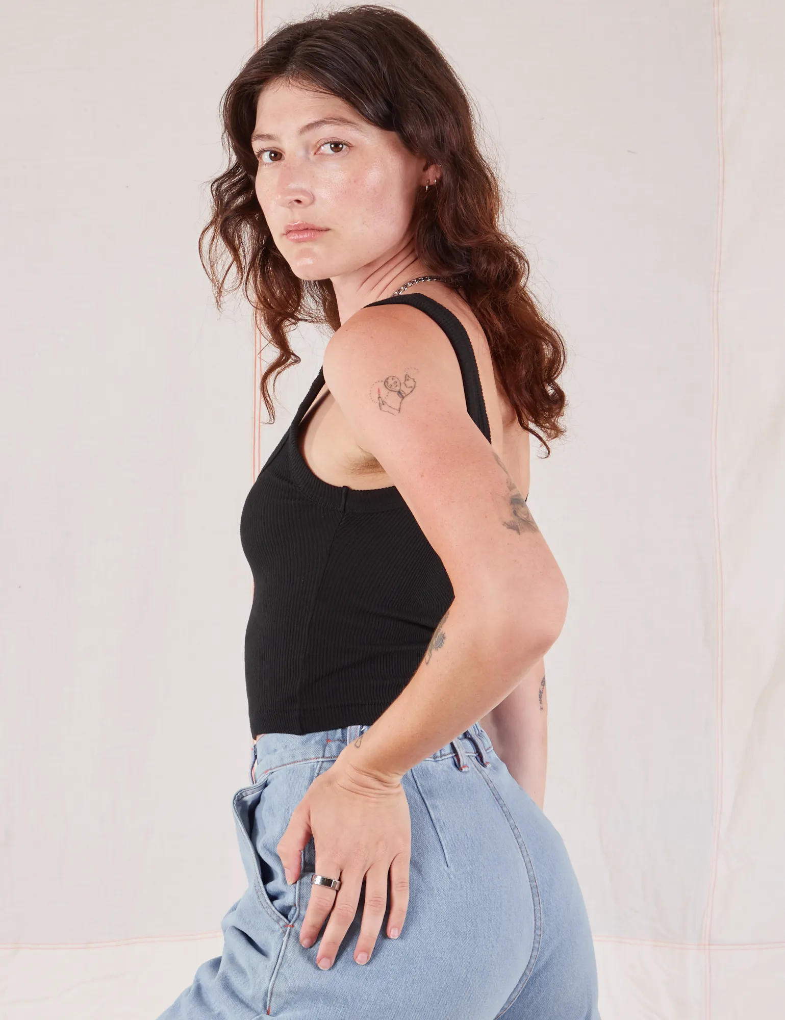 Square Neck Tank - Basic Black *FINAL SALE* sold by Big Bud Press product image thumbnail 5