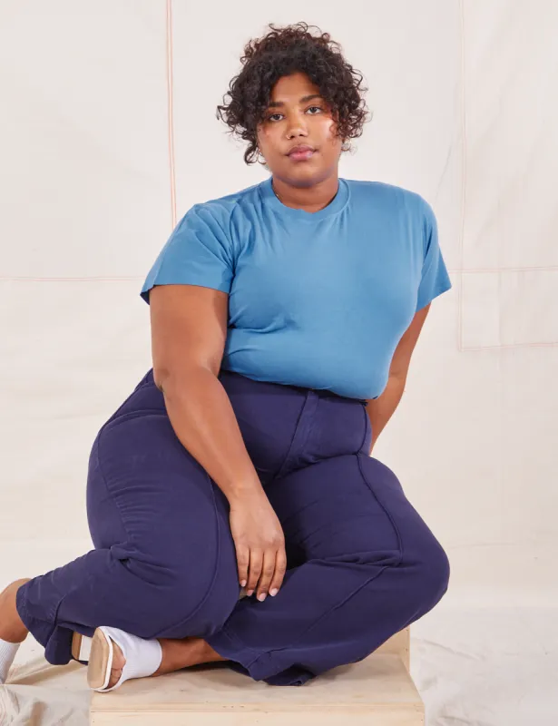 The Organic Vintage Tee - Greek Blue *FINAL SALE* sold by Big Bud Press
