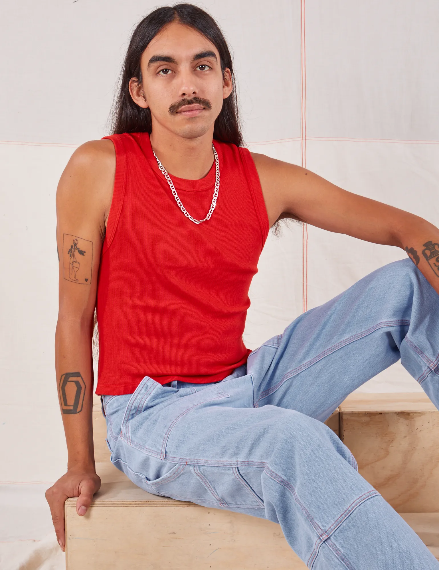 Muscle Tee - Mustang Red sold by Big Bud Press